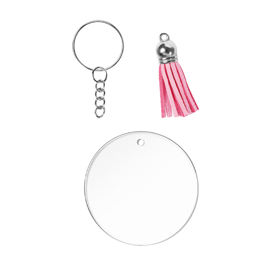 Porte-clés en acrylique rond